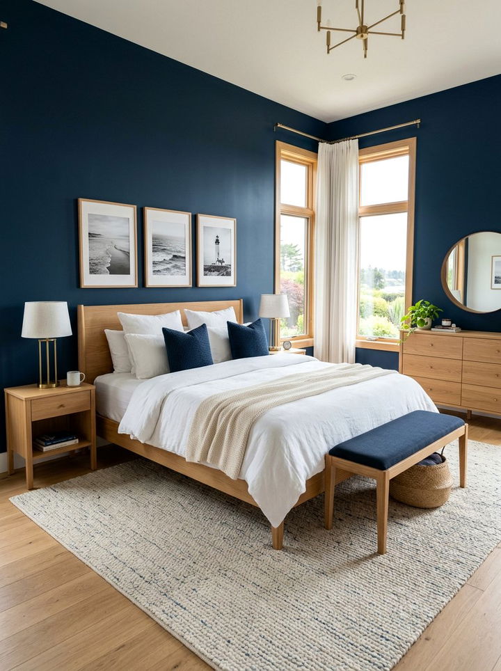 Navy Blue Master Bedroom - 30 dark bedroom ideas