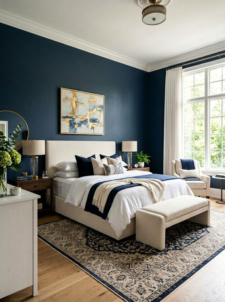 Navy Blue Master Bedroom - 30 modern navy bedroom ideas
