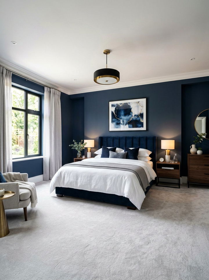 Navy Blue Master Bedroom - 30 navy bedroom design ideas