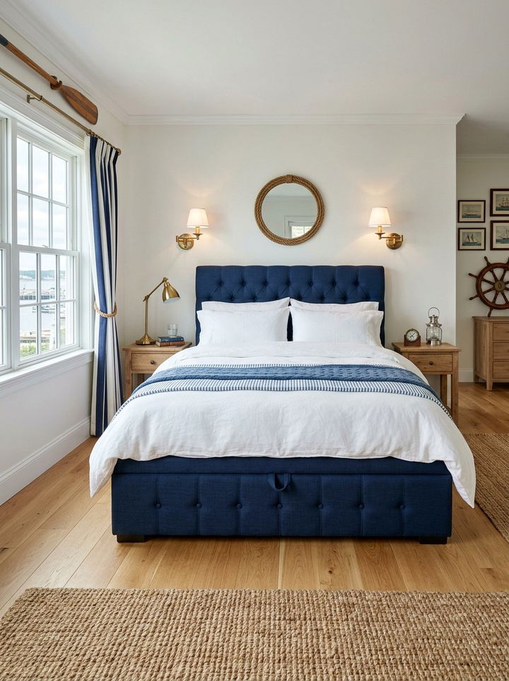 Navy Blue Ottoman Bed - 30 bedroom ottoman bed ideas
