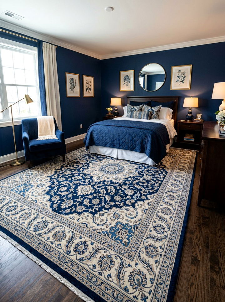 30 Bold Bedroom Navy Walls Ideas for a Luxurious Feeling