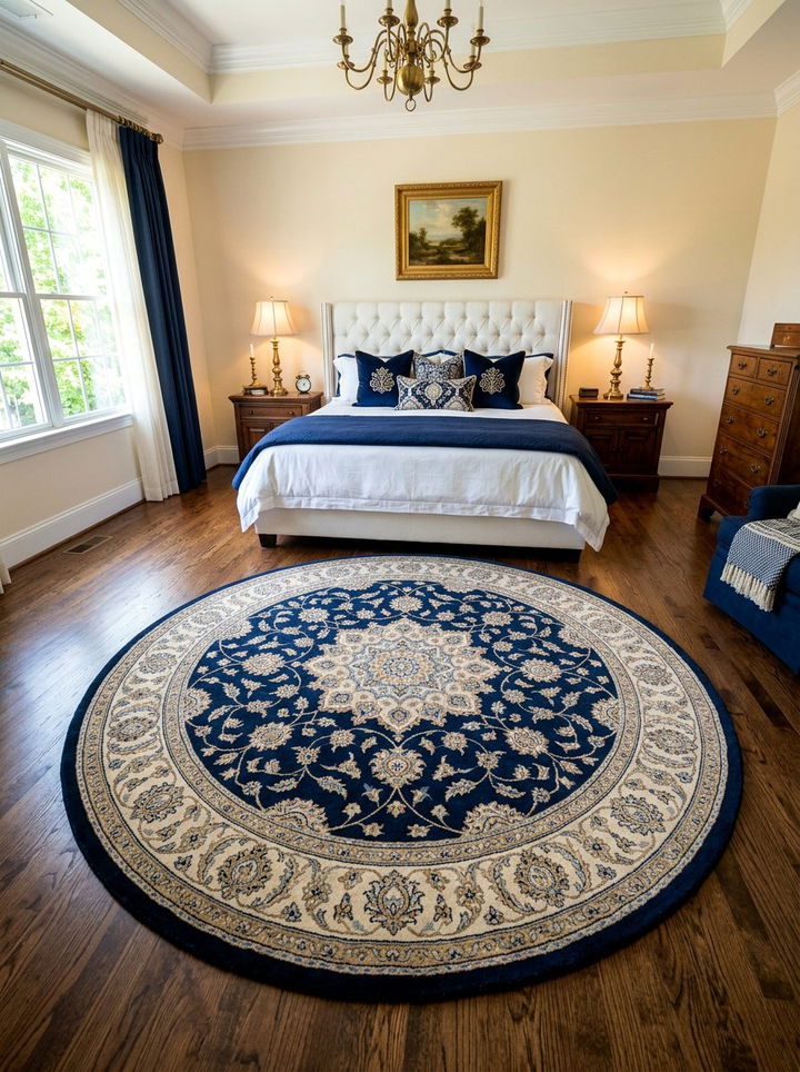 Navy Blue Round Area Rug - 30 bedroom round rugs