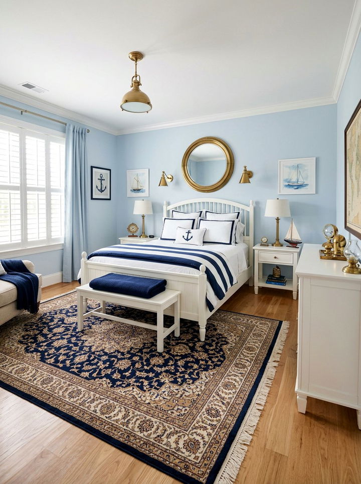 Navy Blue Rug - 30 bedroom oriental rugs