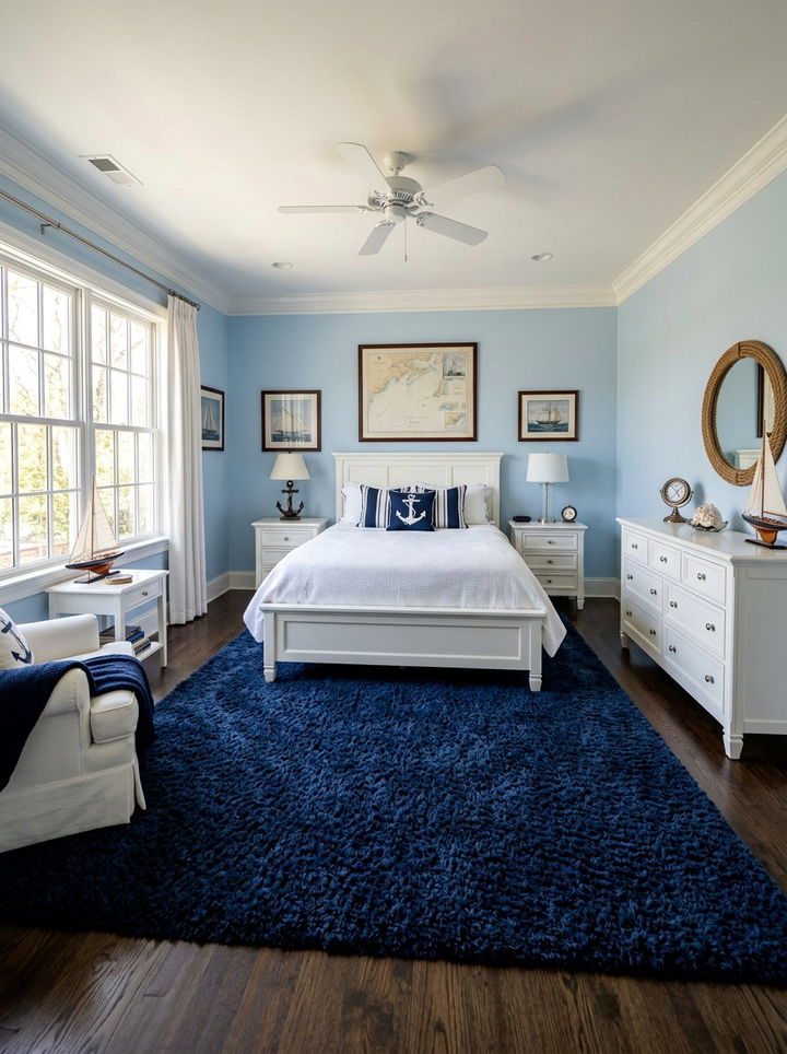 Navy Blue Shag Rug - 30 bedroom shag rugs