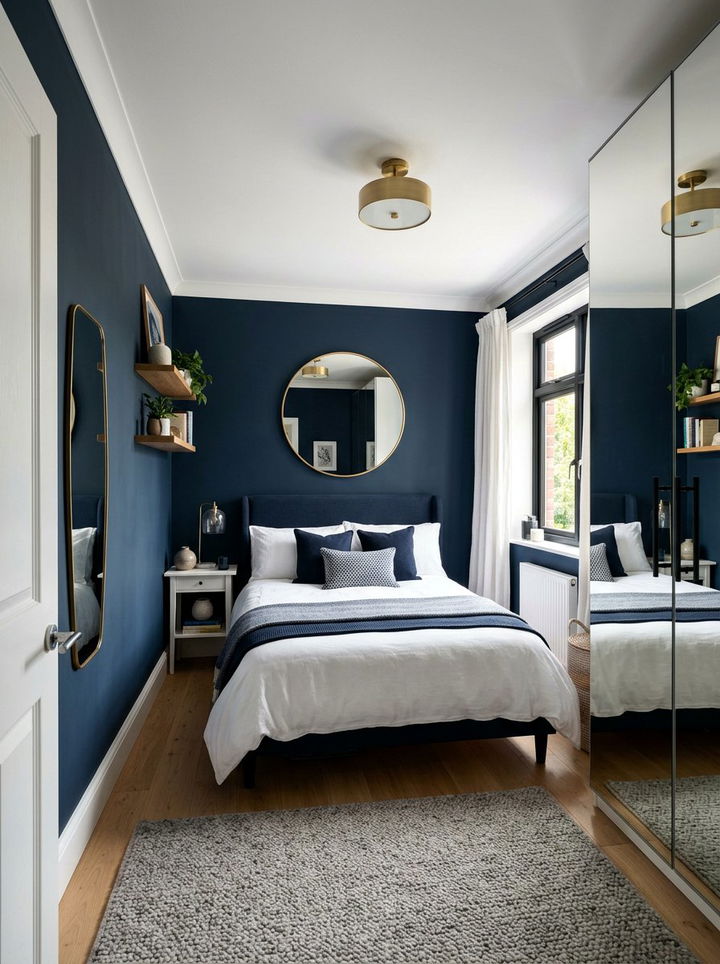 Navy Blue Small Bedroom - 30 bedroom navy walls