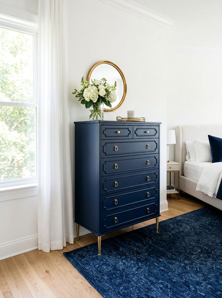 Navy Blue Tall Dresser - 30 bedroom tall dressers