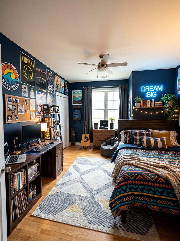 Navy Blue Teen Bedroom - 30 bedroom navy walls