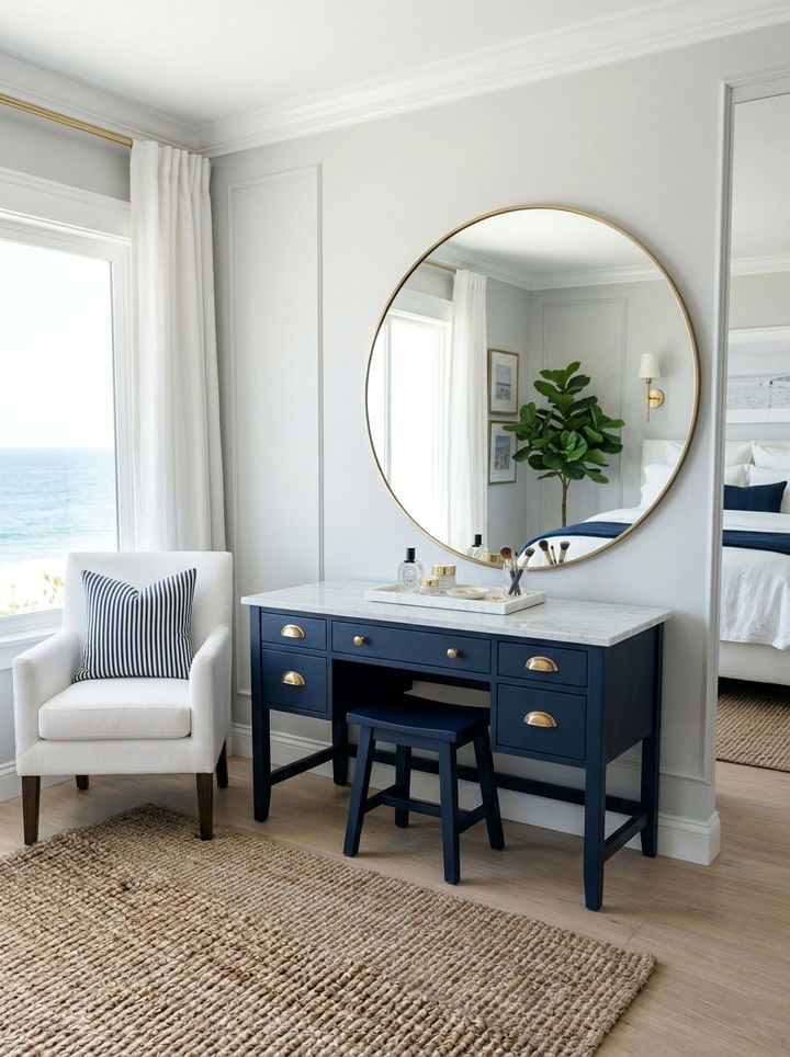 Navy Blue Vanity Desk - 30 bedroom vanity tables