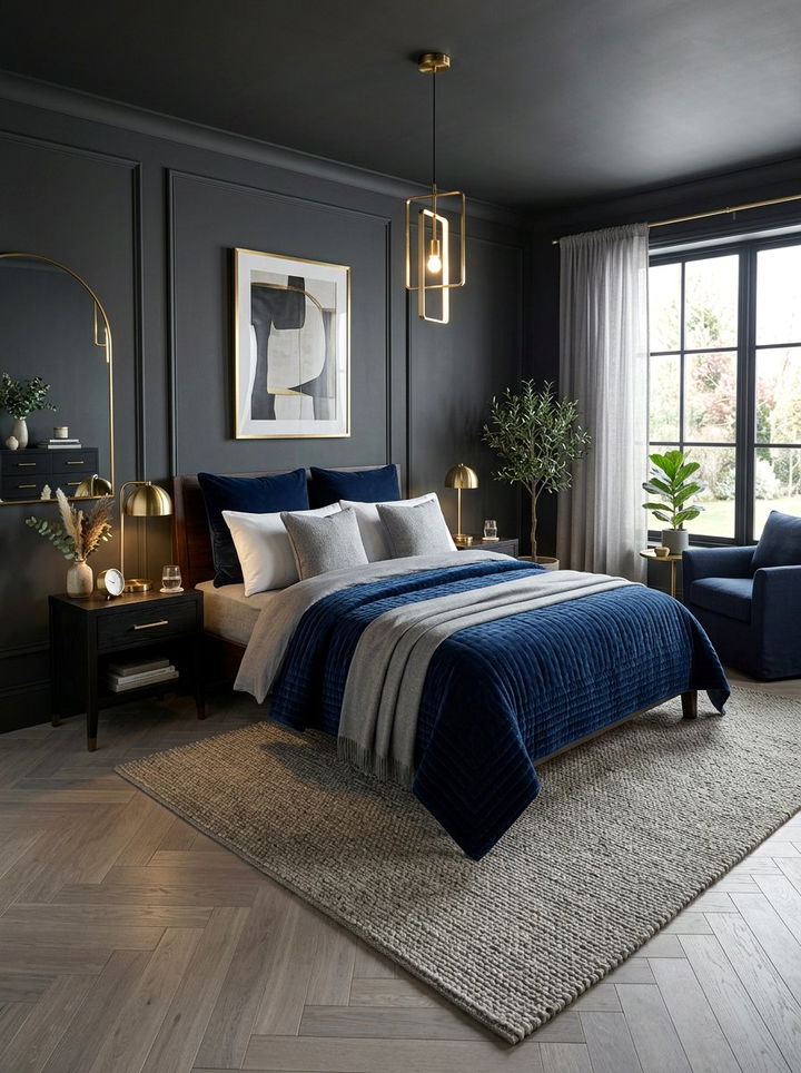 Navy Blue Velvet Comforter - 30 bedroom bedding sets