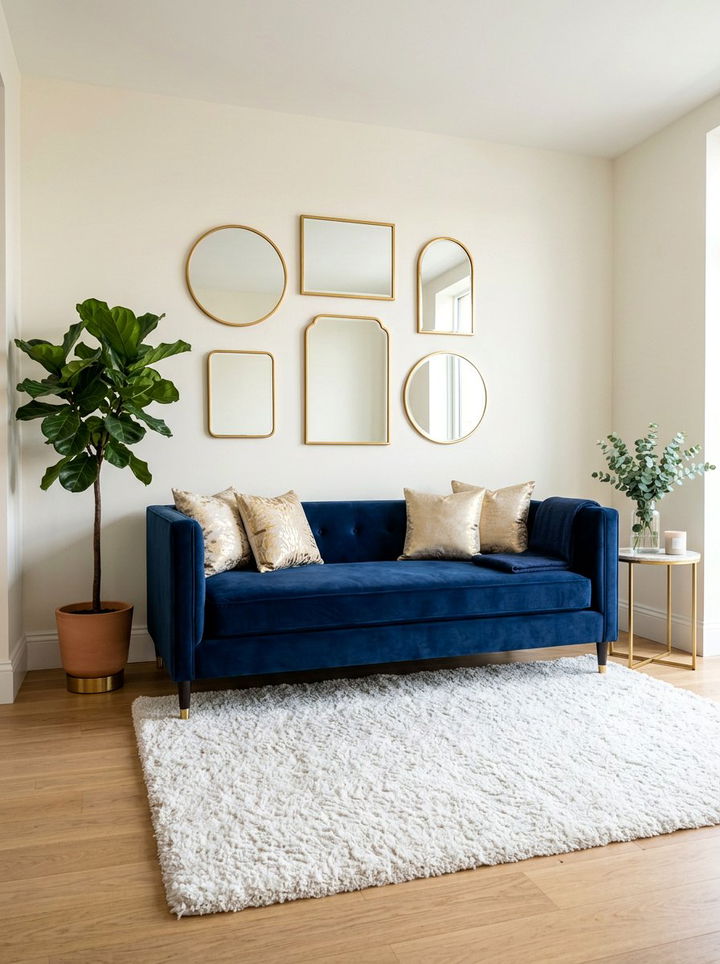 Navy Blue Velvet Daybed - 30 bedroom daybed ideas