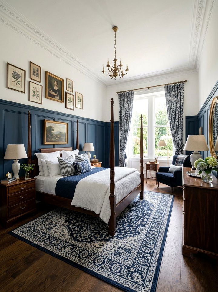 Navy Blue Wainscoting Bedroom - 30 navy blue bedroom ideas