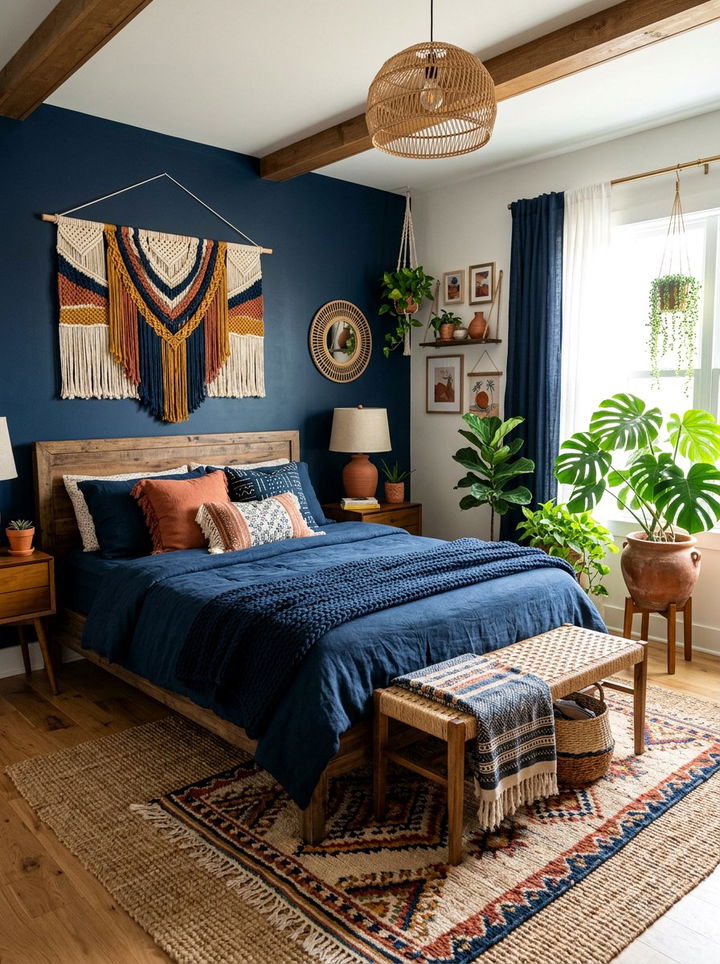 Navy Boho Bedroom Decor - 30 navy bedroom design ideas