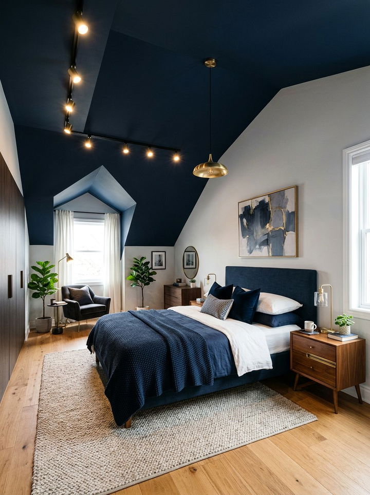 Navy Ceiling Paint Bedroom - 30 navy bedroom design ideas