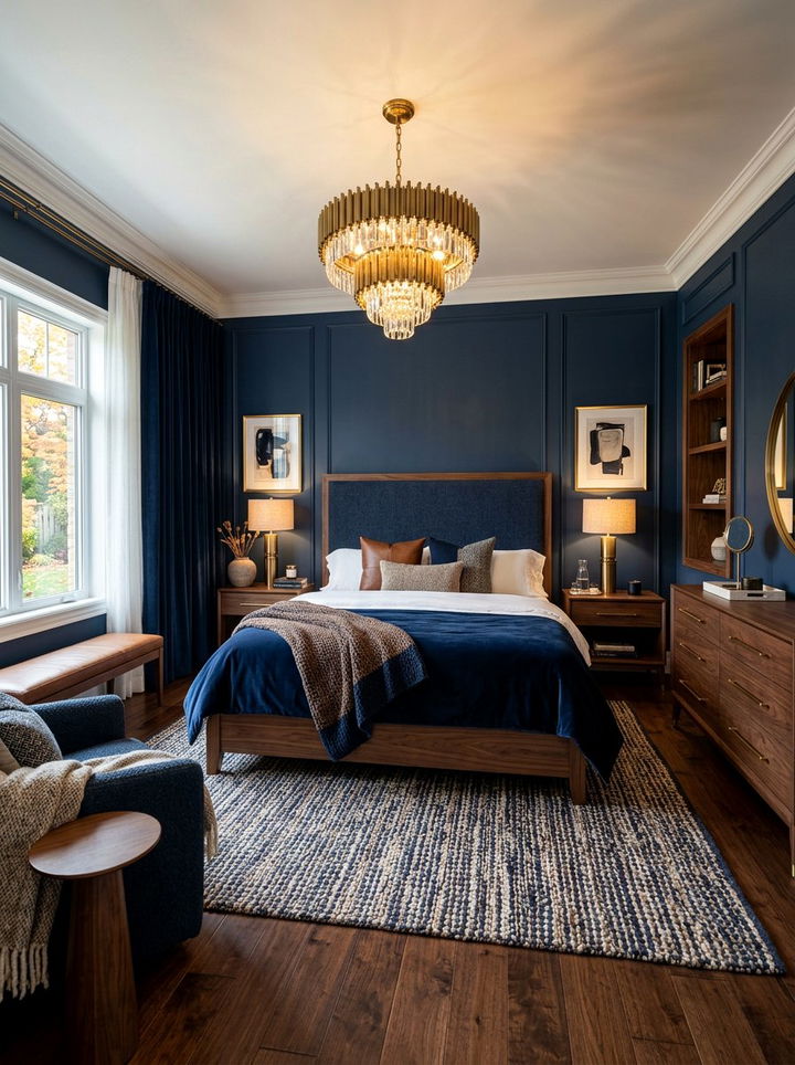 Navy Master Bedroom - 30 navy blue bedroom ideas
