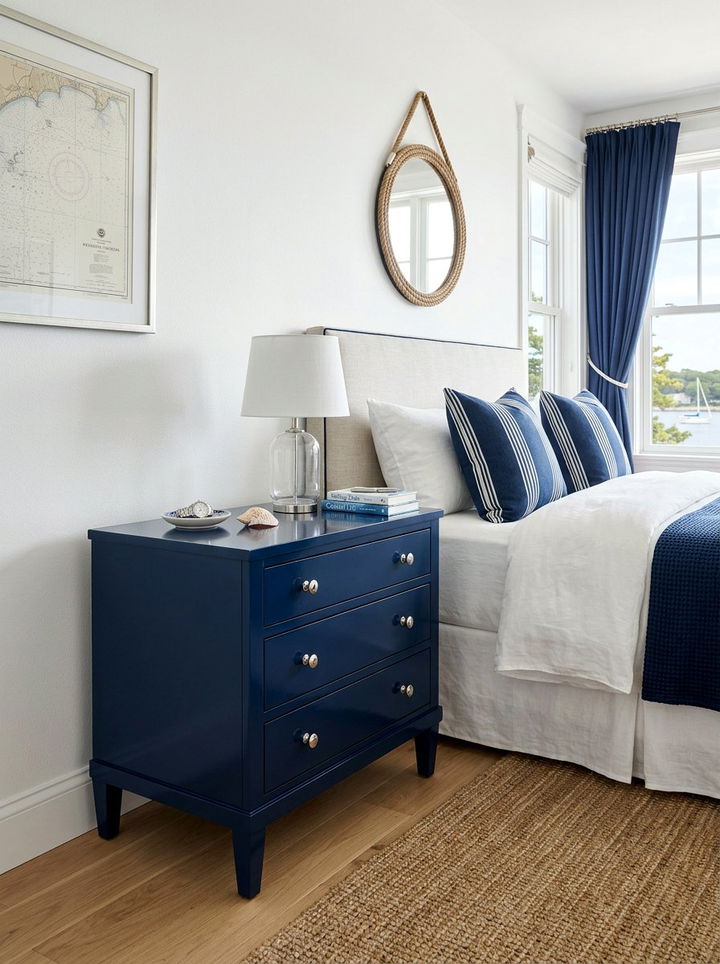 Navy nightstand - 30 bedroom modern nightstands