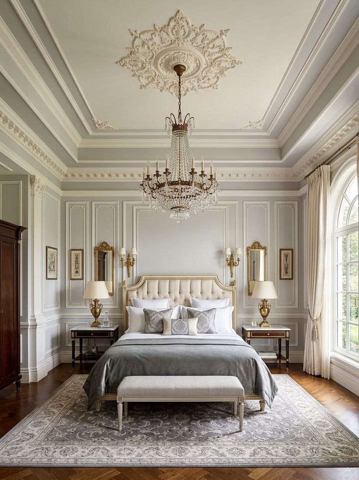 Neoclassical bedroom - 30 historic home bedroom ideas