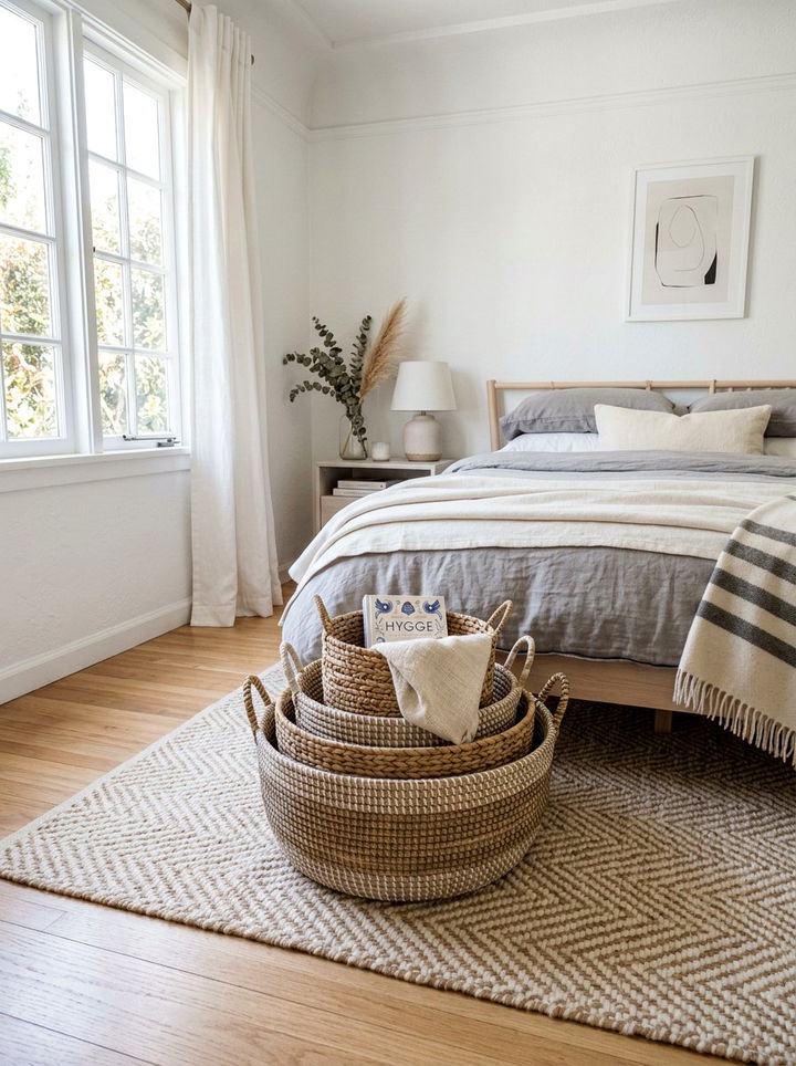 Nested Basket Set - 30 bedroom storage baskets