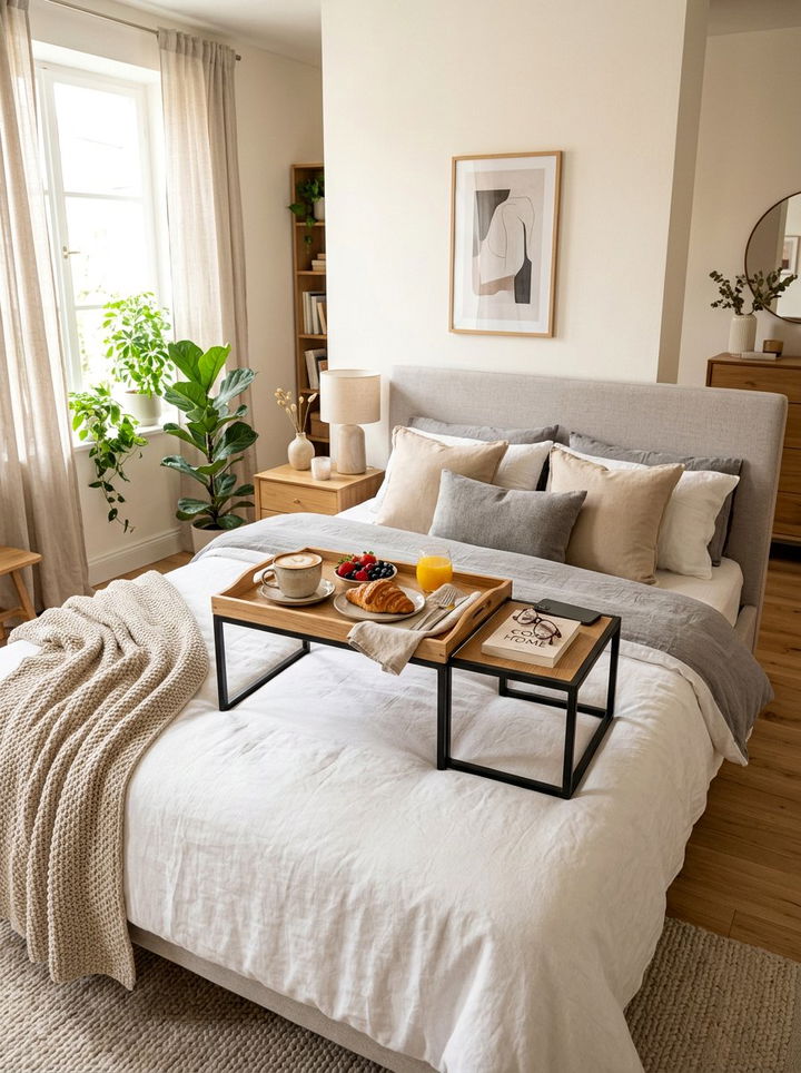 Nesting Tray Table - 30 bedroom stackable furniture ideas