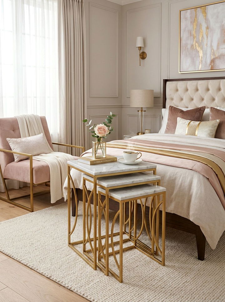 Nesting side table - 30 bedroom convertible furniture ideas