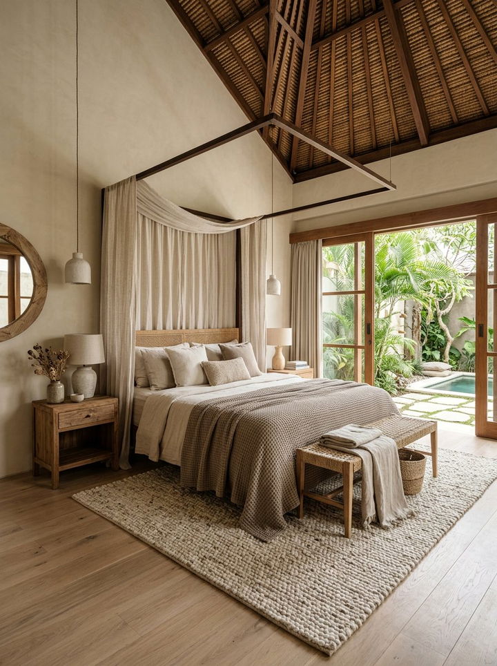 Neutral Balinese Bedroom - 30 Balinese bedroom ideas