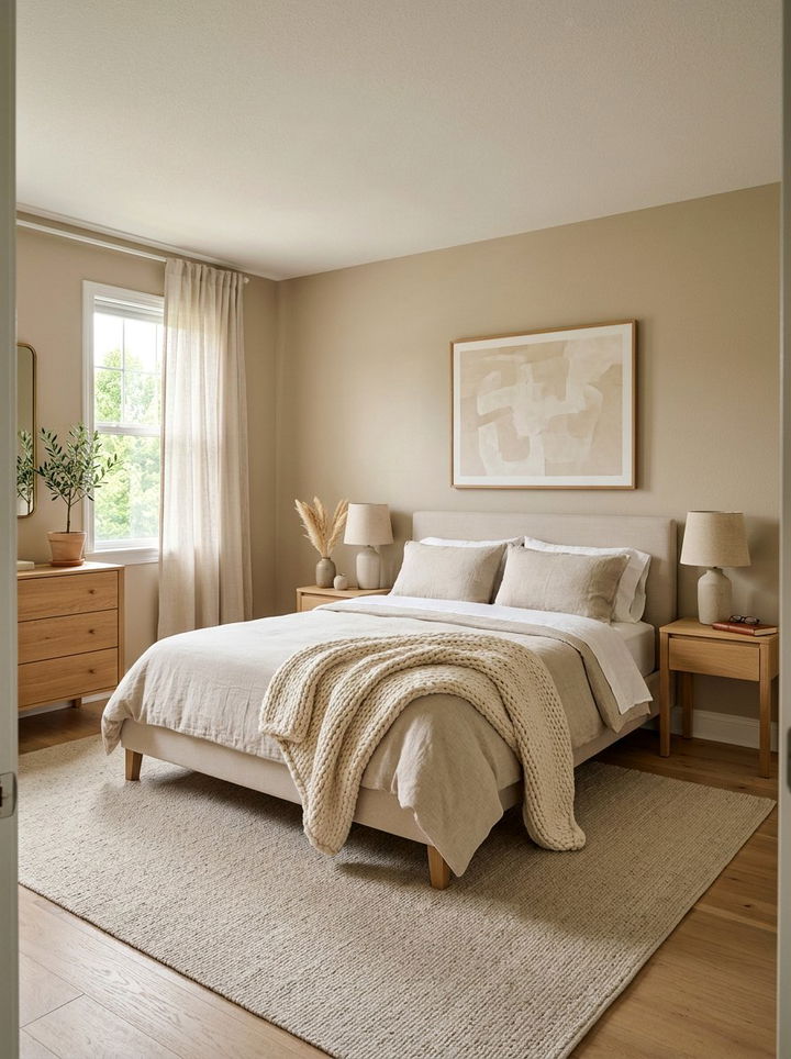Neutral Beige Bedroom - 30 minimalist beige bedroom ideas