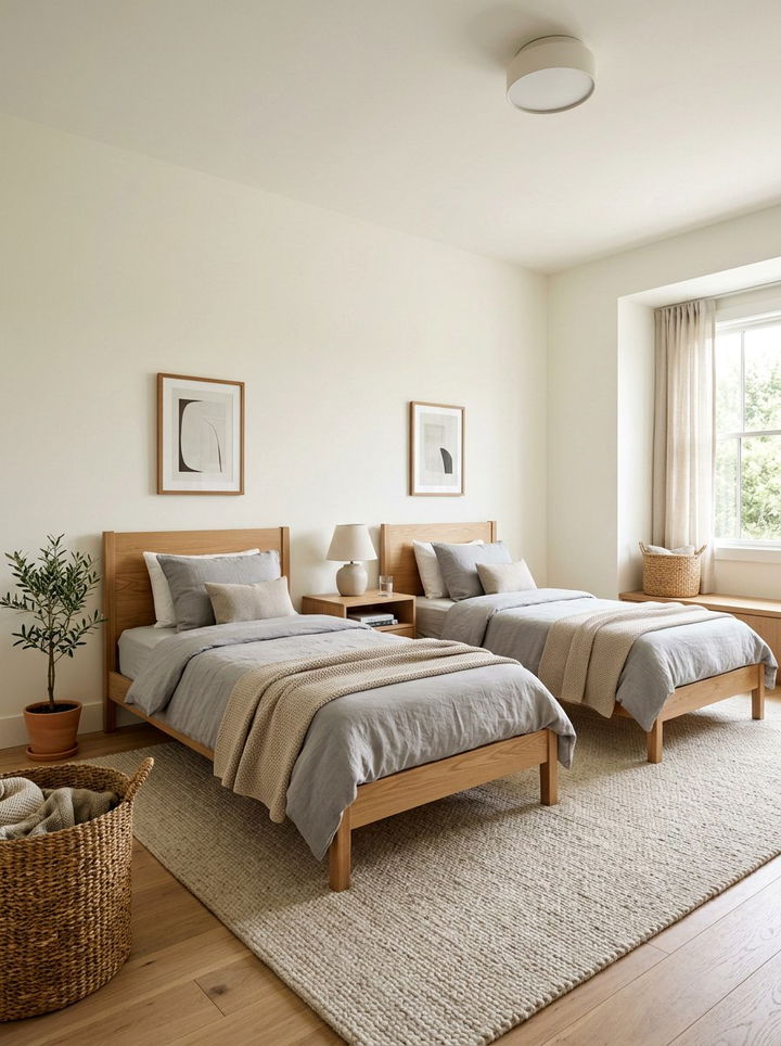 Neutral Color Palette Shared Bedroom - 30 boy and girl shared bedroom ideas