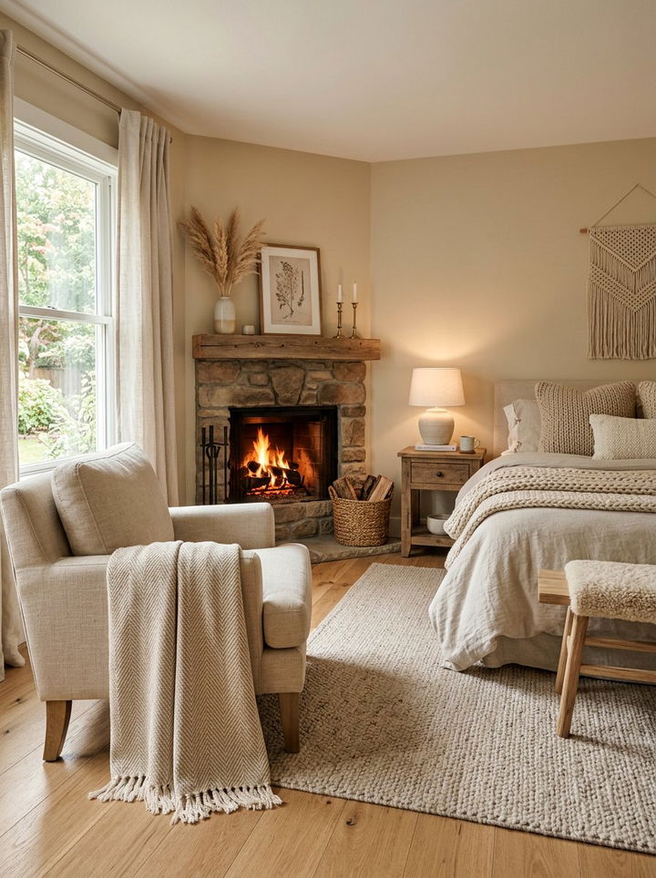 Neutral Cotton Throw - 30 cotton bedroom ideas