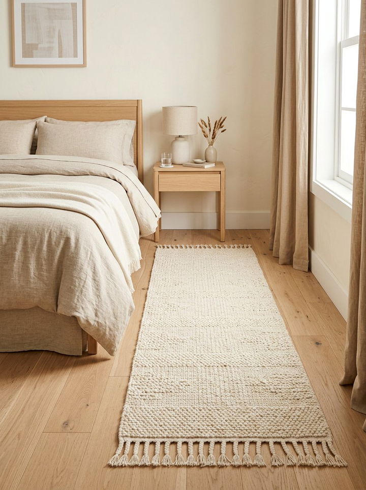 Neutral Cream Runner Rug - 30 bedroom runner rugs