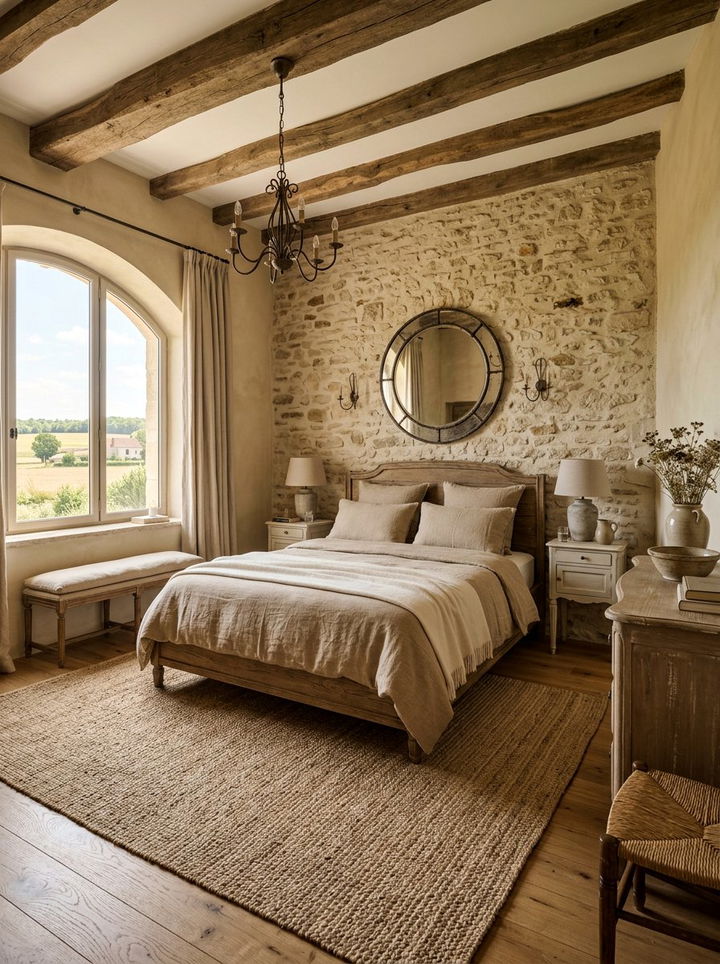 Neutral French country bedroom - 30 French country bedroom ideas