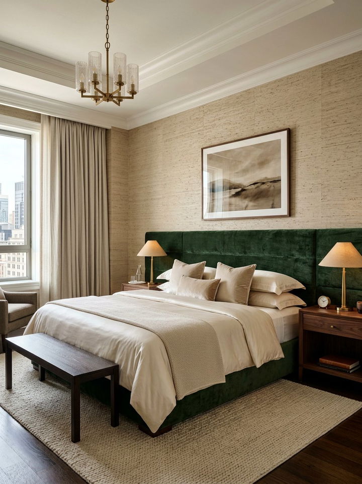 Neutral Grasscloth Texture Wallpaper - 30 bedroom peel and stick wallpapers