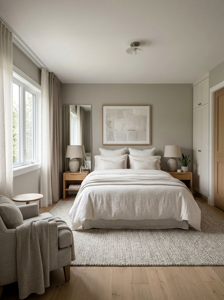 Neutral Grey and White Bedroom - 30 grey and white bedroom ideas