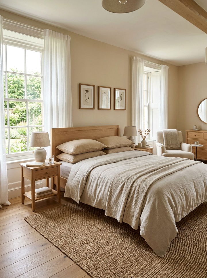 Neutral Linen Bedding Traditional Bedroom - 30 traditional beige bedroom ideas