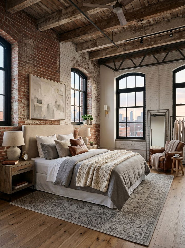 Neutral Loft Bedroom - 30 converted warehouse bedroom ideas
