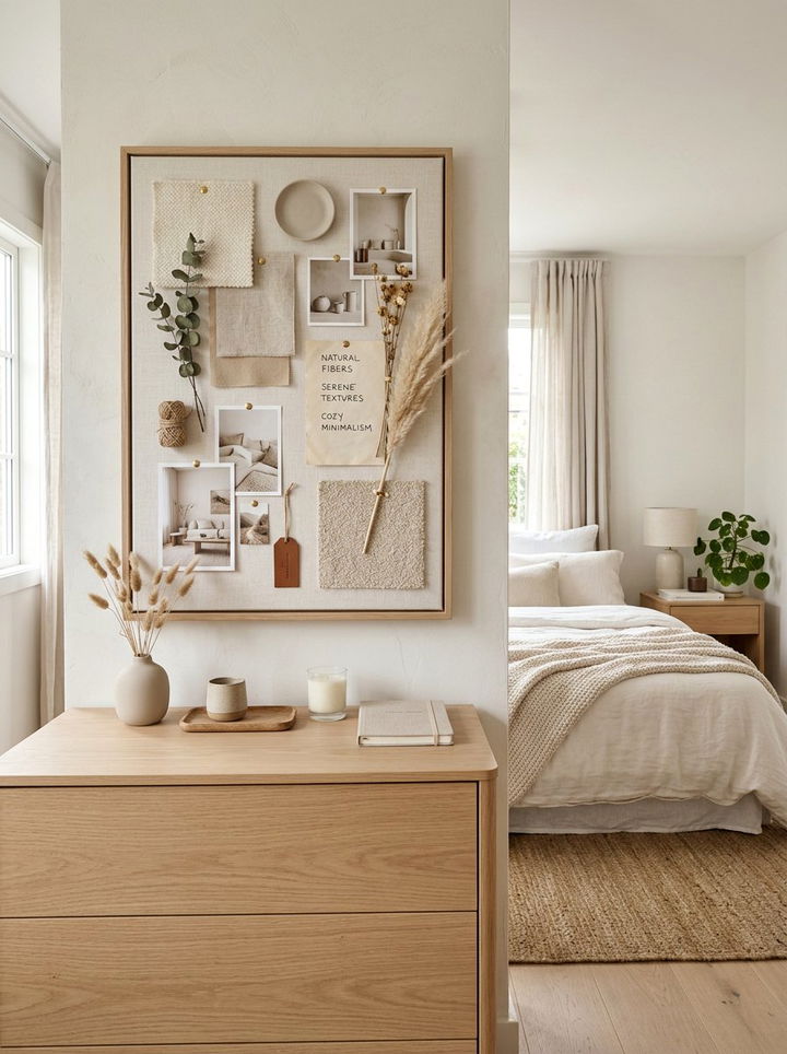 Neutral Mood Board - 30 bedroom bulletin boards