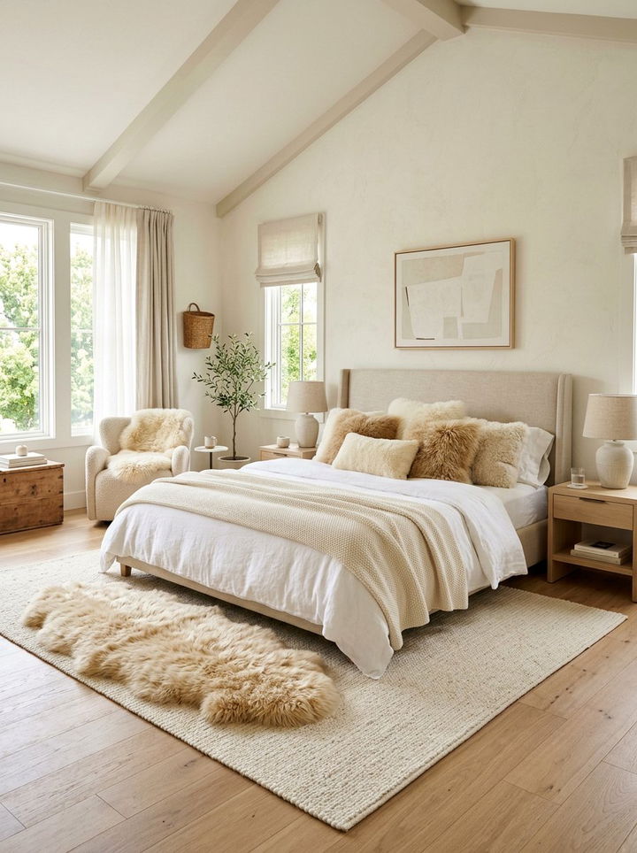30 Sheepskin Bedroom Ideas for the Ultimate Cozy Sanctuary