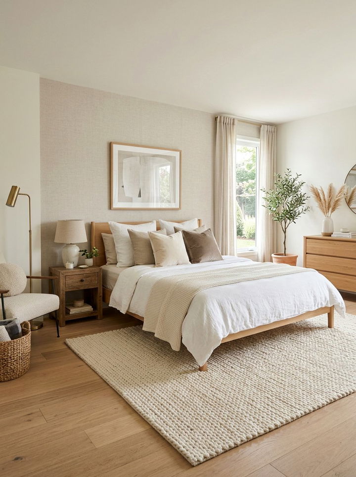 Neutral Textured Bedroom - 30 light color bedroom ideas