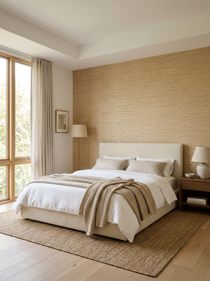 Neutral Textured Wallpaper - 30 bedroom wallpapers