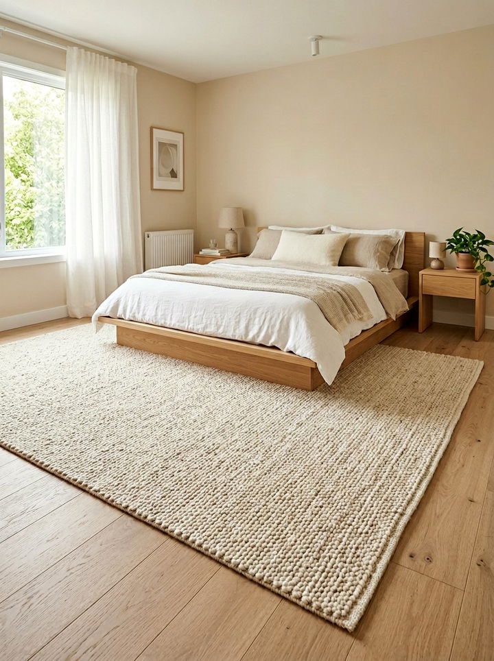 Neutral Wool Bedroom Rug - 30 bedroom rugs