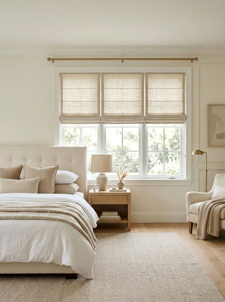 Neutral roman shades - 30 bedroom roman shades
