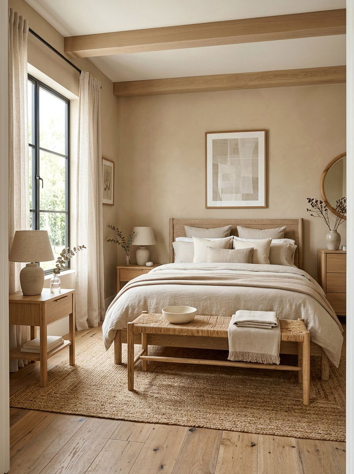 Neutral rustic bedroom - 30 rustic beige bedroom ideas