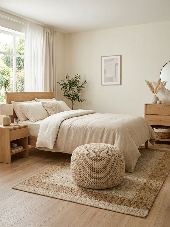 30 Cozy Bedroom Poufs for Extra Seating and Decorative Charm