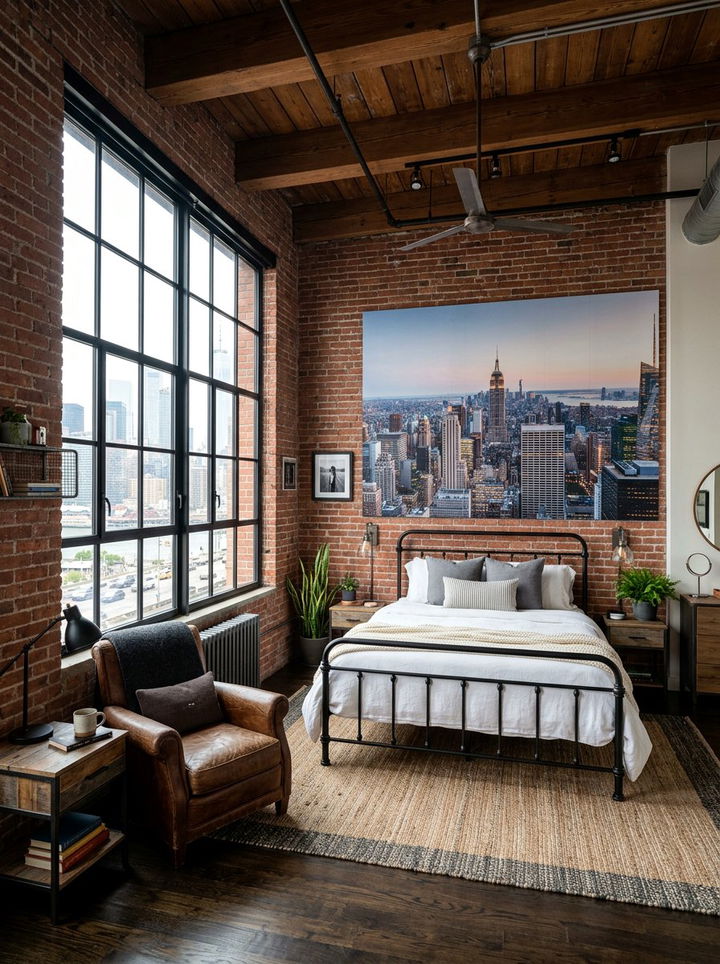 New York City Loft - 30 travel themed bedroom ideas