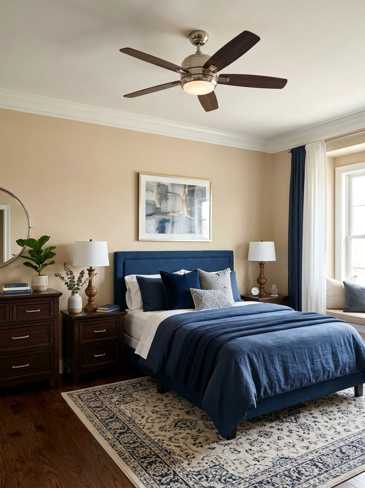 Nickel Ceiling Fan - 30 bedroom fans