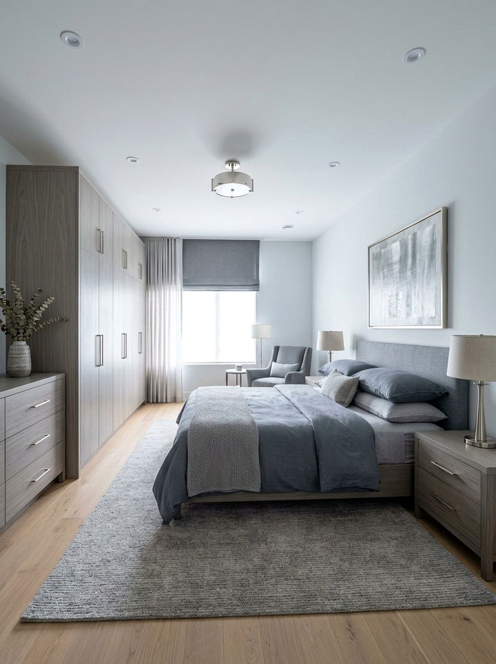 Nickel and Grey Elm Bedroom - 30 mixed material bedroom ideas