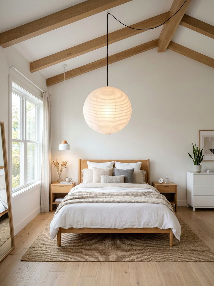 Nordic Bedroom Pendant Lighting - 30 scandinavian white bedroom ideas