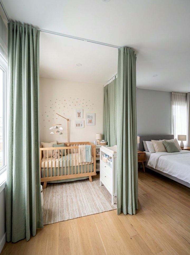 Nursery Area Partition - 30 bedroom curtain dividers