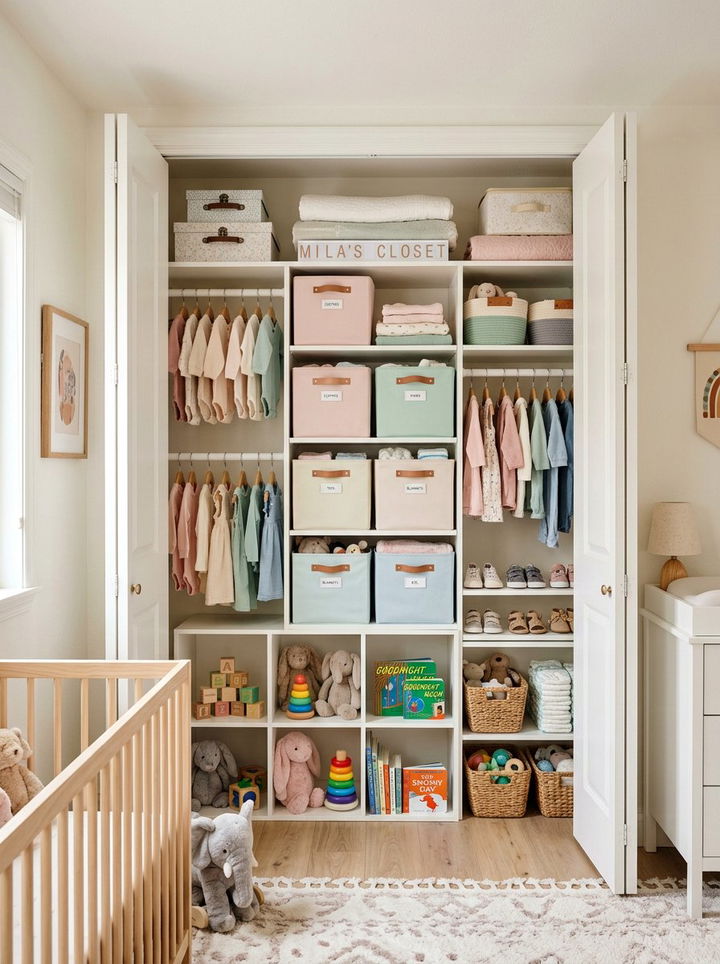 Nursery Closet Shelving - 30 bedroom closet shelving ideas