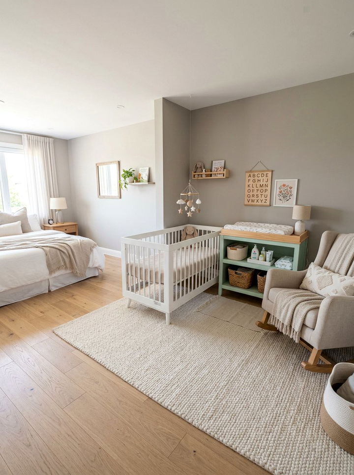 Nursery Corner Integration - 30 long bedroom ideas