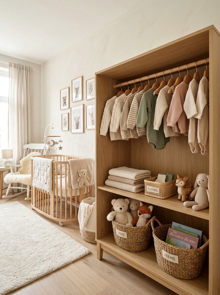 Nursery Wooden Hangers - 30 bedroom wooden hangers
