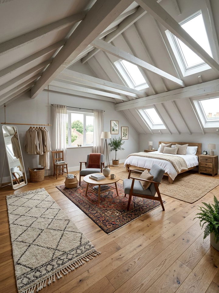 OPEN PLAN ATTIC BEDROOM - 30 attic bedroom ideas